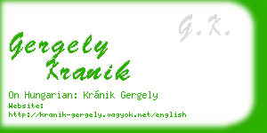 gergely kranik business card