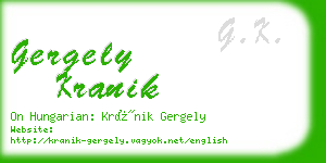 gergely kranik business card